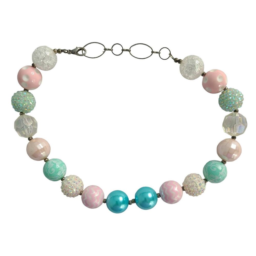 Bubblegum Pastels Sensory Textures Necklace *KIDS SIZE* 17" for kids 3+ yrs old